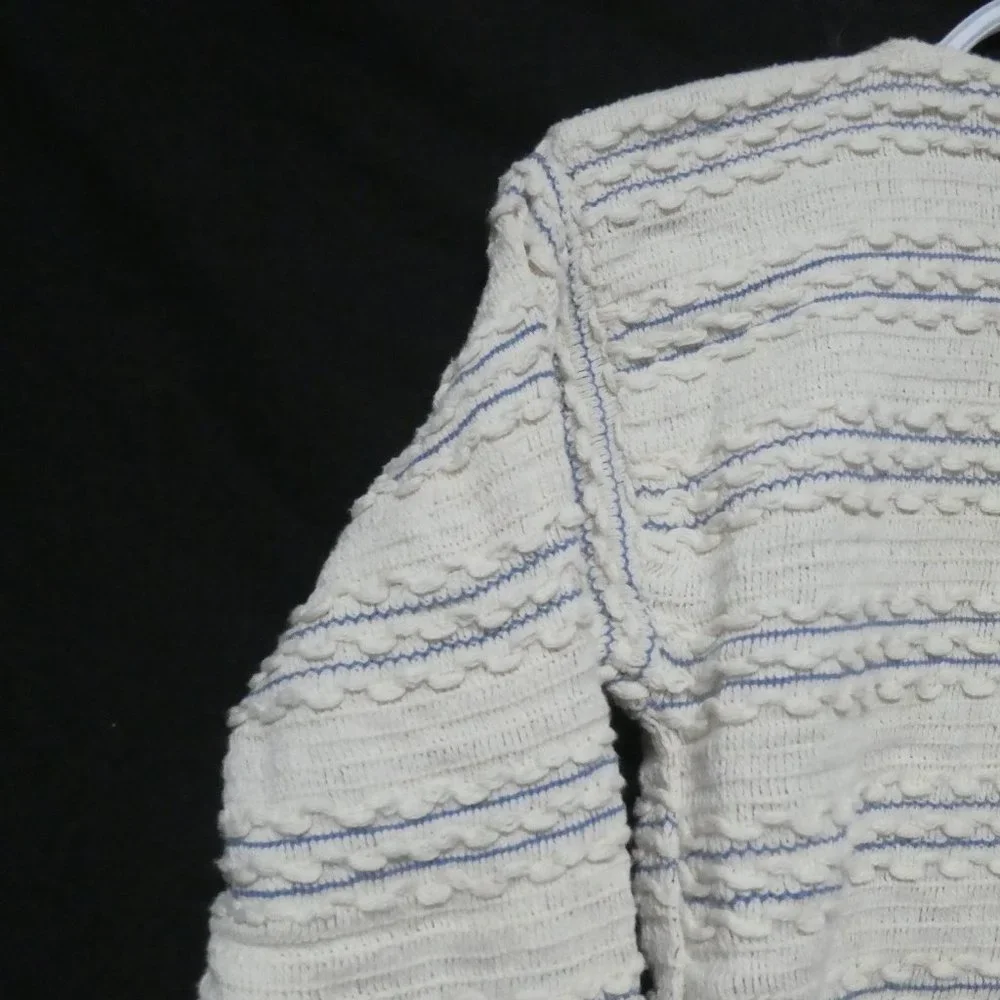 HER | small | Chic Textured Button-Up Cardigan | Made In Canada | 100% Cotton - Picture 9 of 15